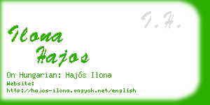 ilona hajos business card